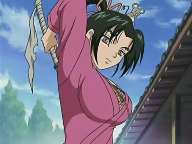 Shigure Grabbing Her Sword