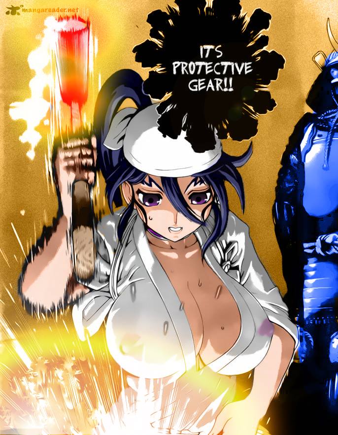 Shigure Making Protective Gear for the Shinpaku Alliance